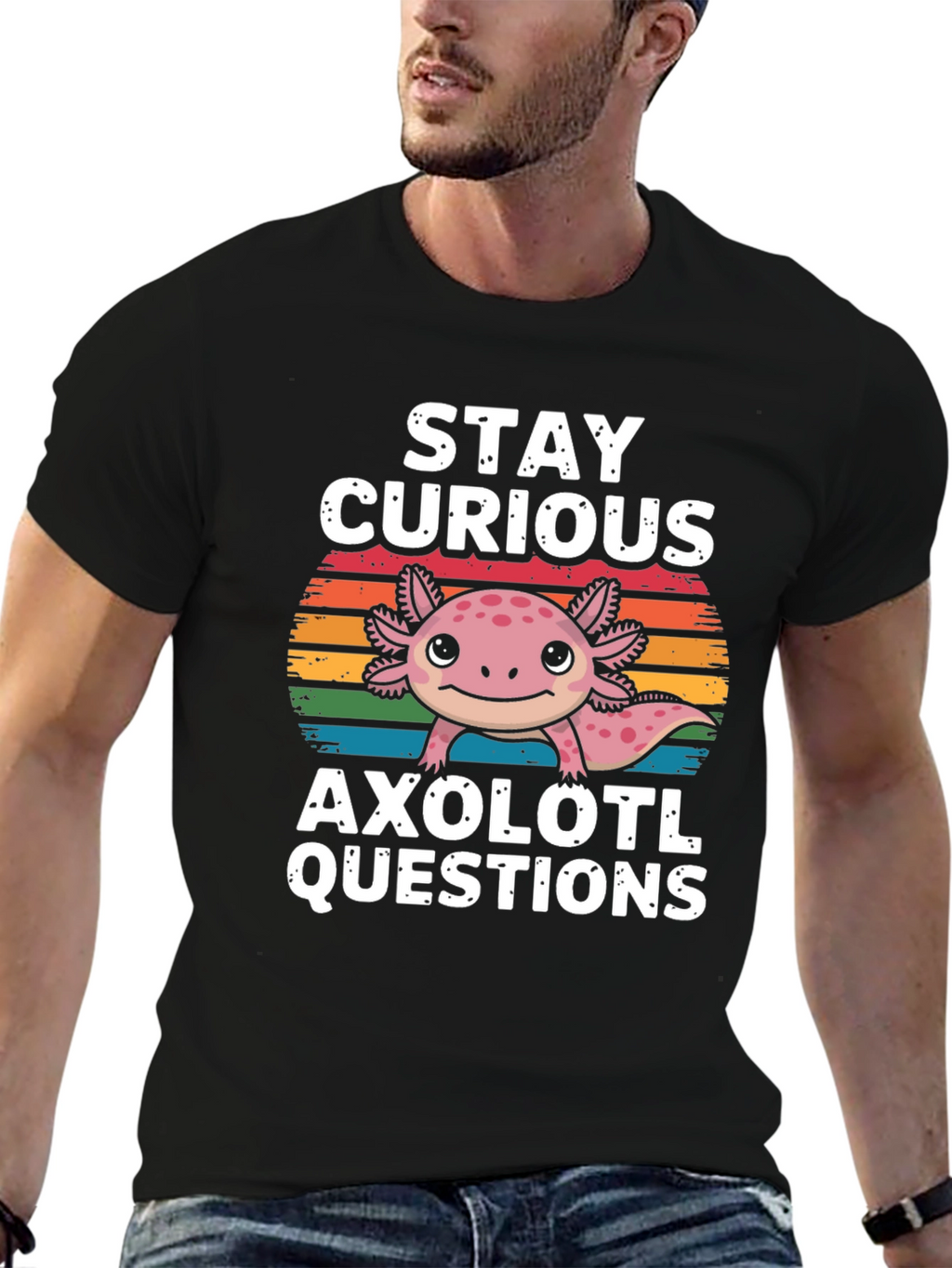 Stay Curious Axolotl Questions T-Shirt