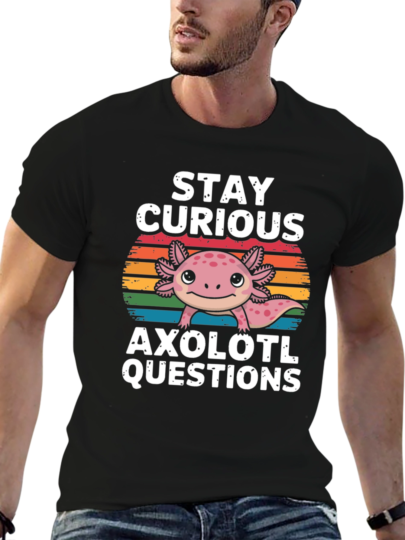 Stay Curious Axolotl Questions T-Shirt