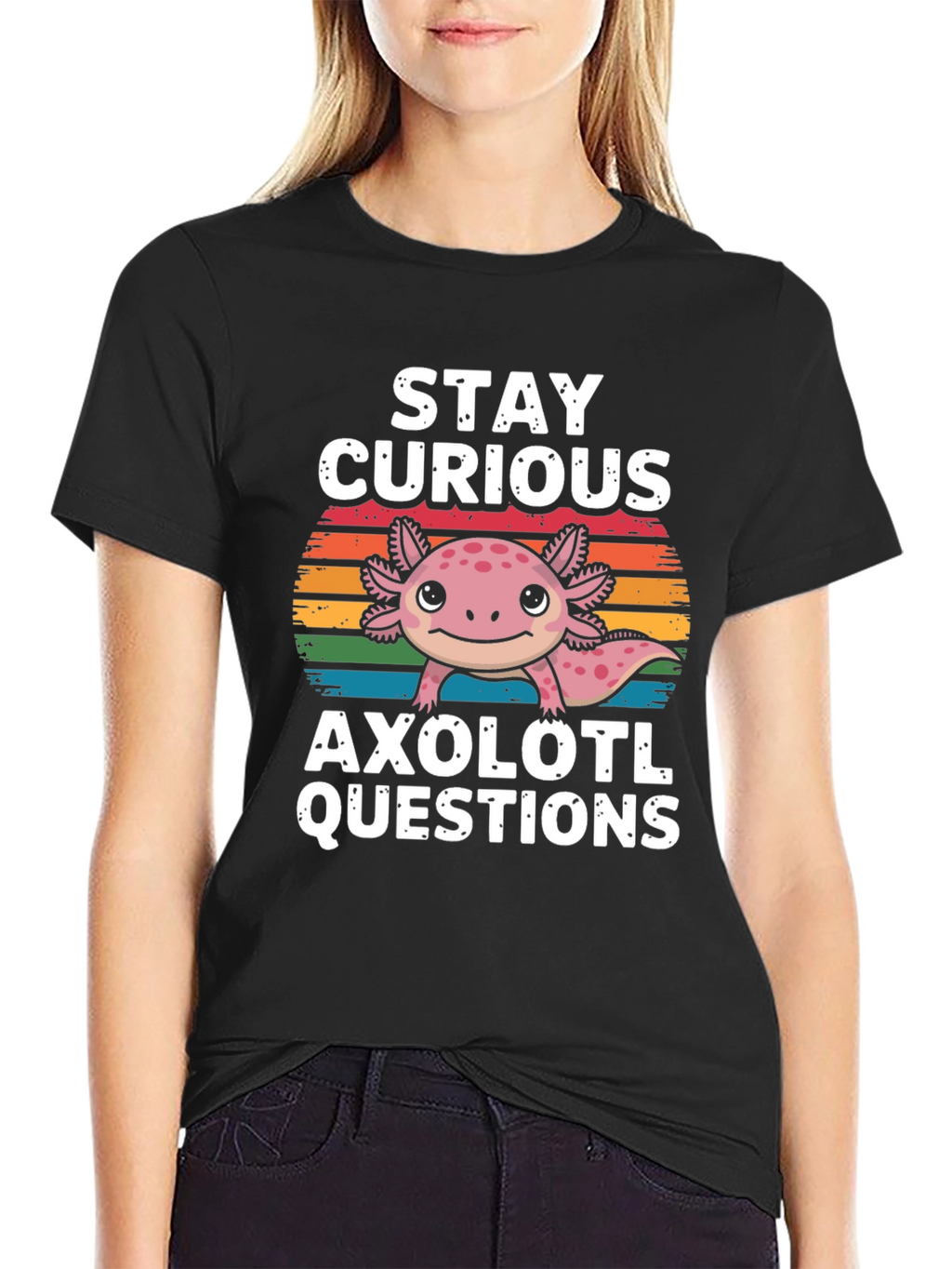 Stay Curious Axolotl Questions T-Shirt