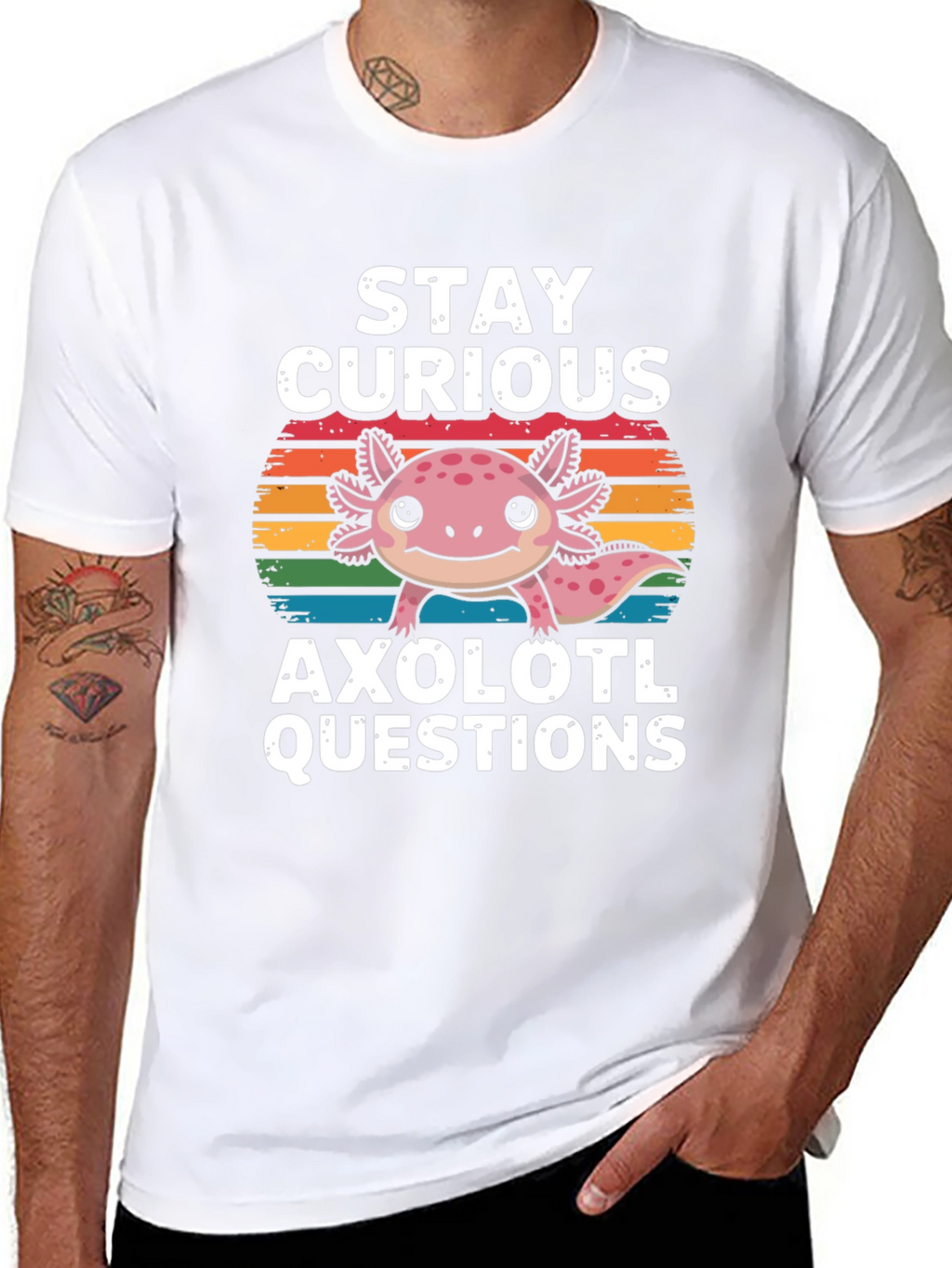 Stay Curious Axolotl Questions T-Shirt