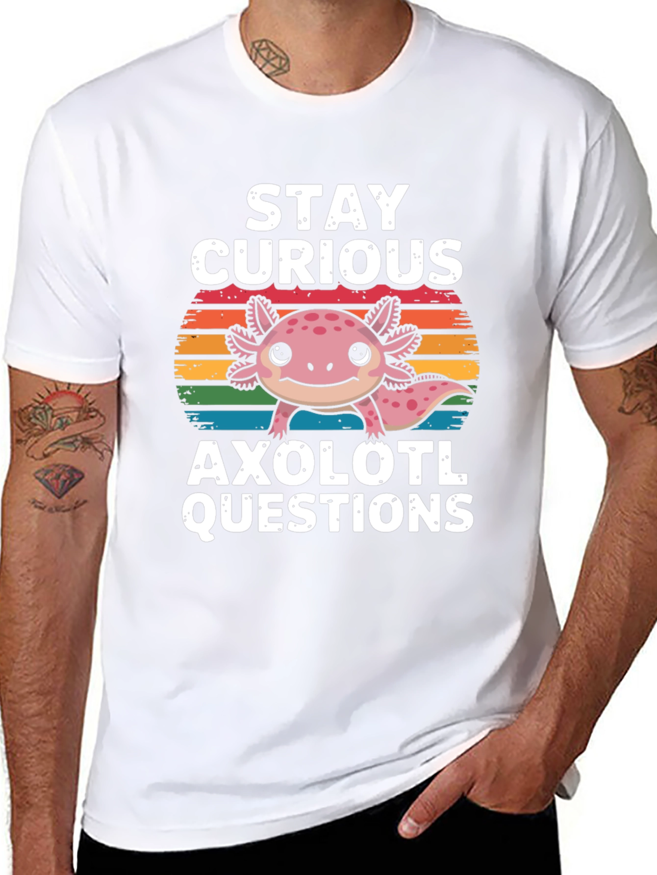 Stay Curious Axolotl Questions T-Shirt