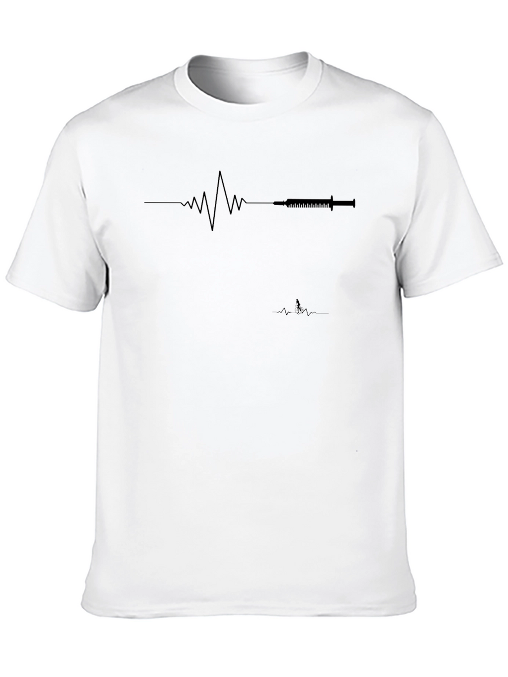 Heartbeat Syringe Graphic T-Shirt - Black