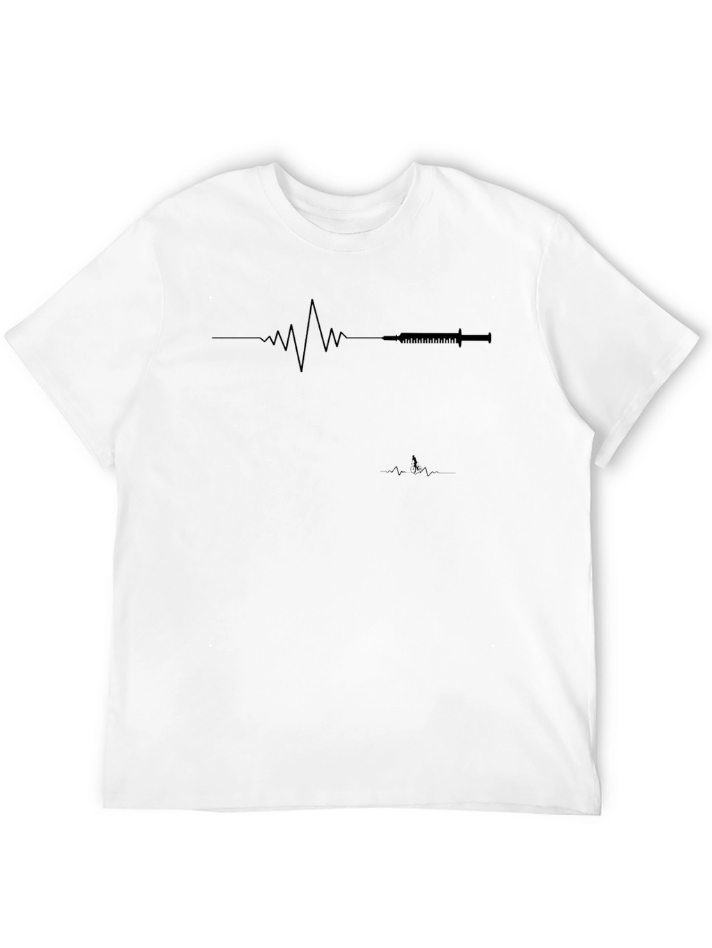 Heartbeat Syringe Graphic T-Shirt - Black