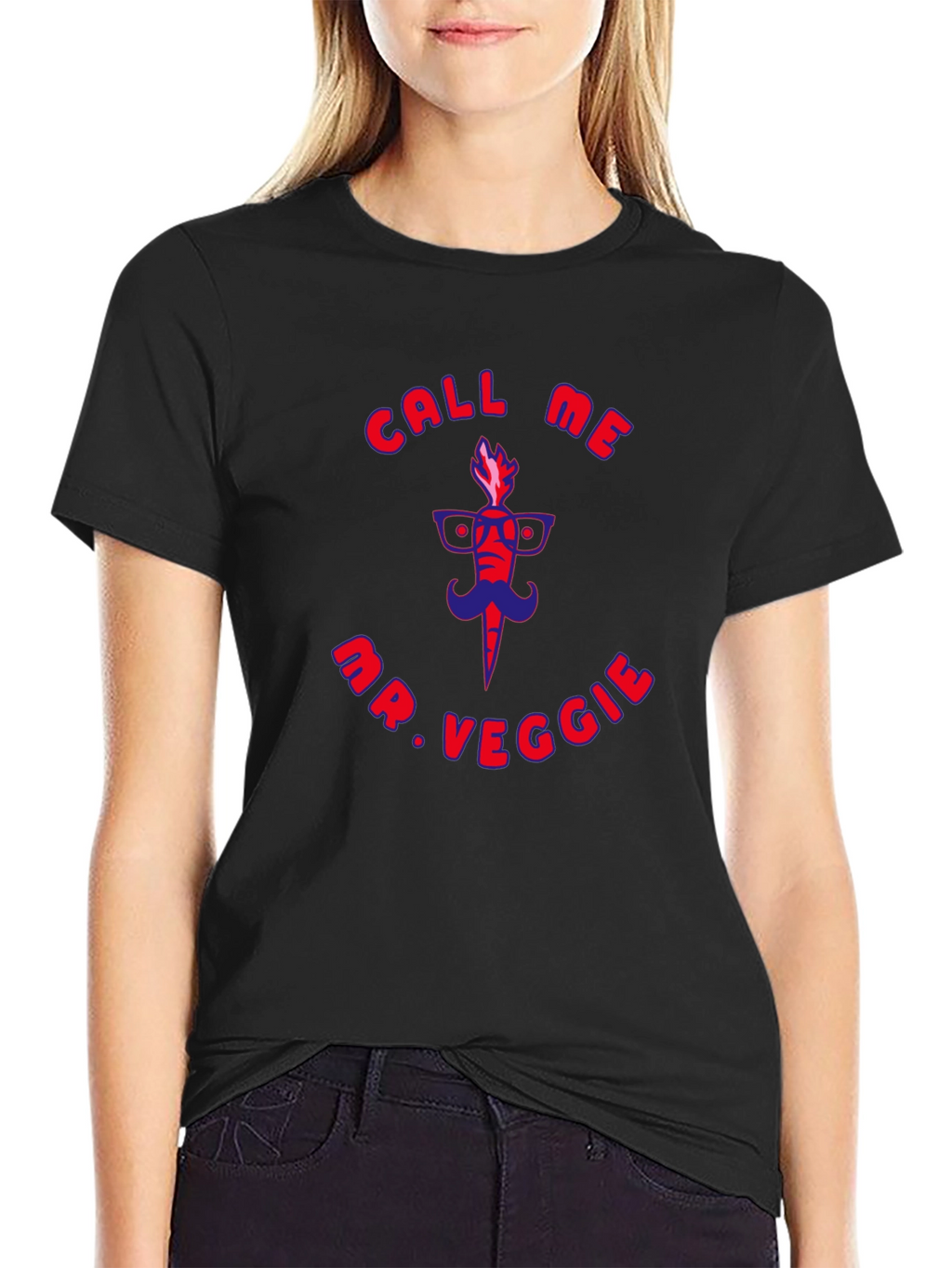 Call Me Mr. Veggie Funny Graphic T-Shirt