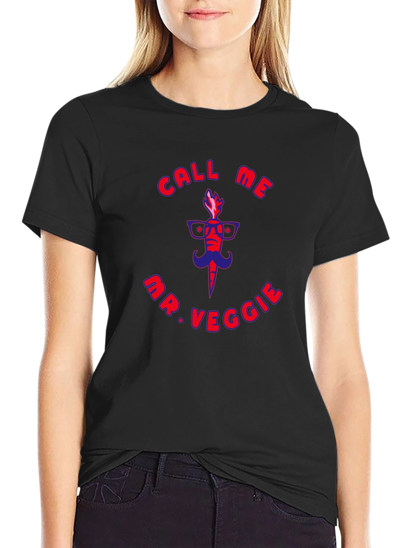 Call Me Mr. Veggie Funny Graphic T-Shirt