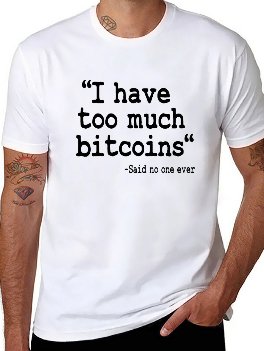 Bitcoin Meme T-Shirt - Too Much Bitcoins
