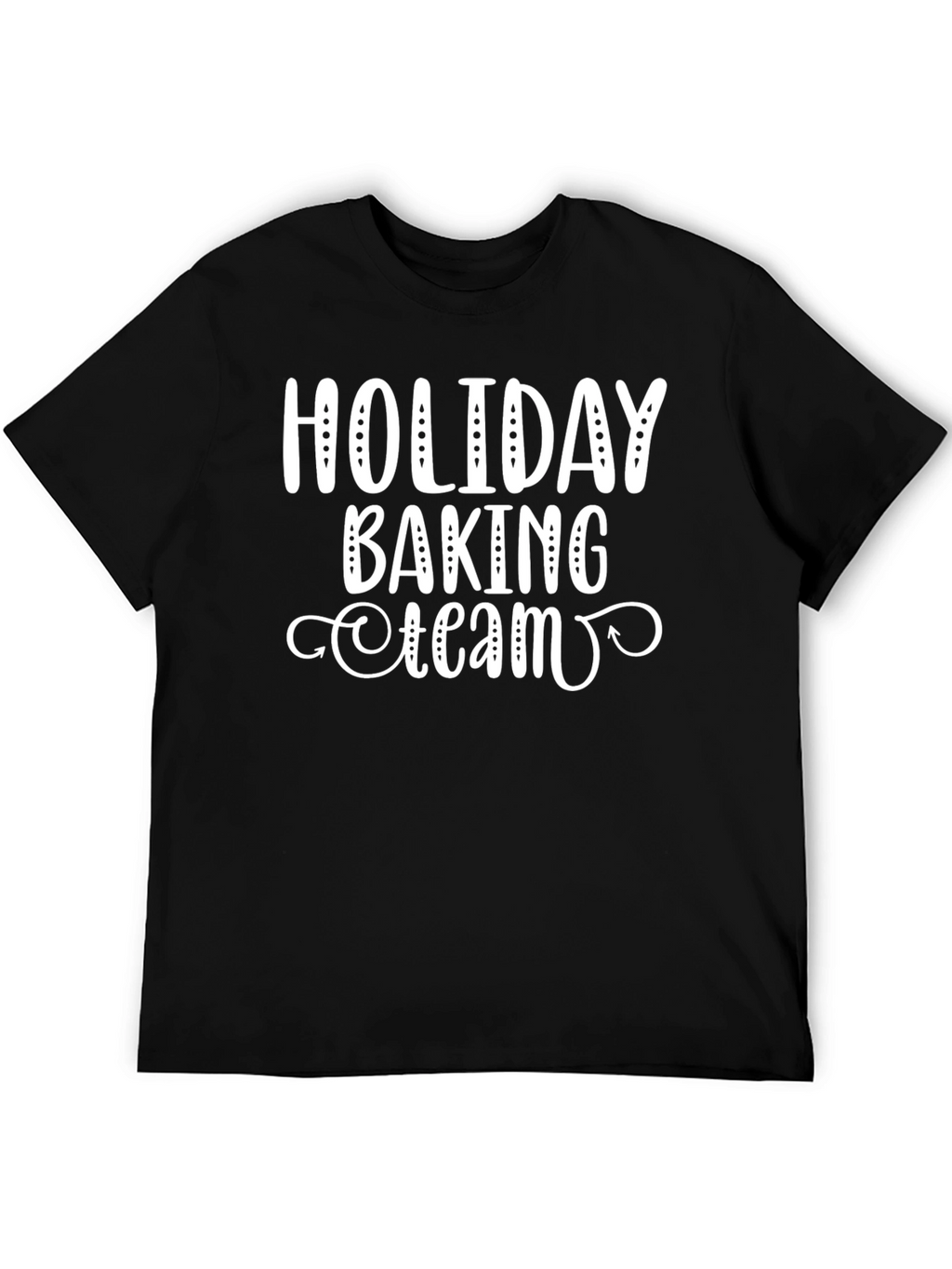 Holiday Baking Team Black Crew Neck T-Shirt