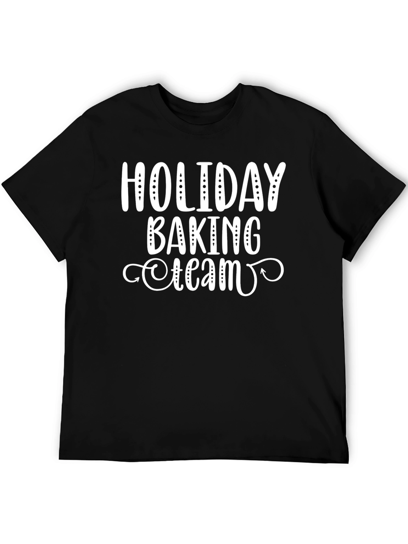 Holiday Baking Team Black Crew Neck T-Shirt