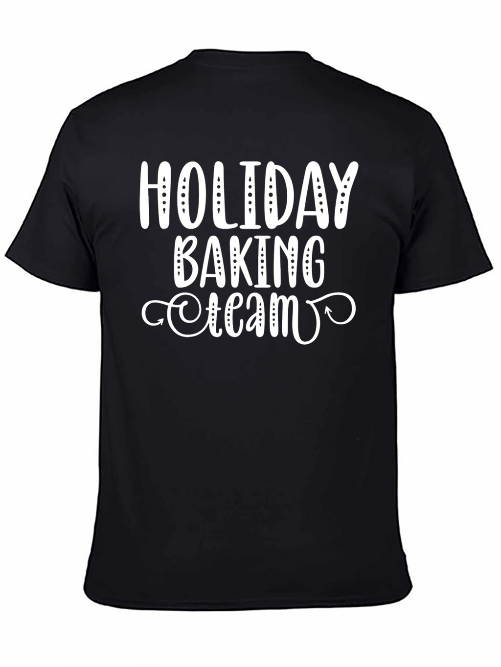 Holiday Baking Team Black Crew Neck T-Shirt