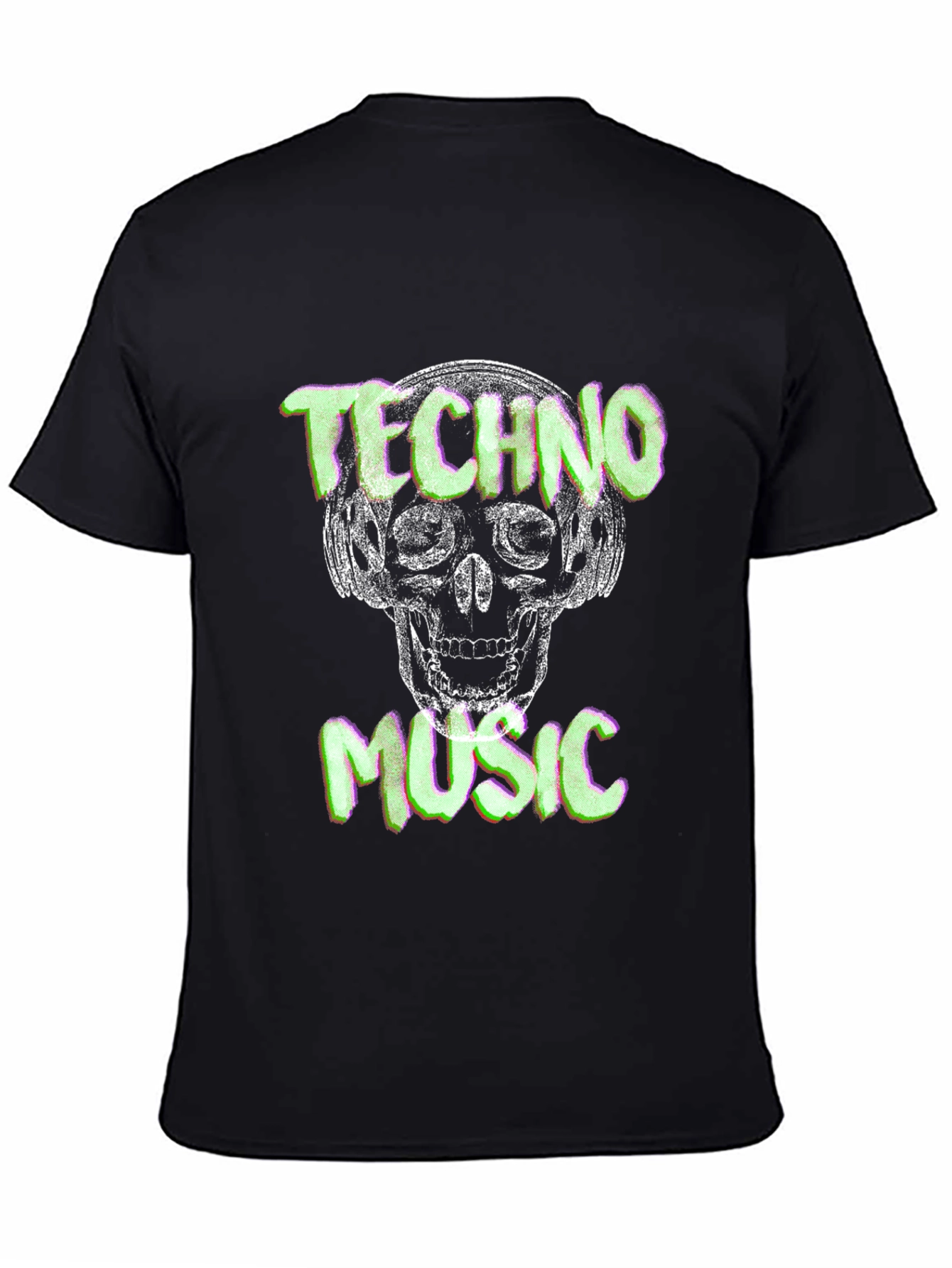 Techno Music Skull Graphic T-Shirt