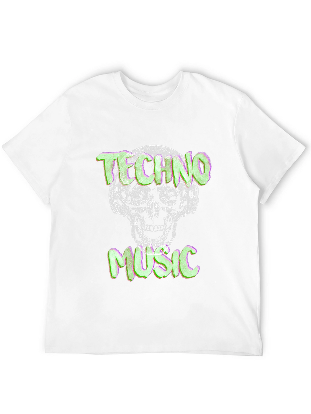 Techno Music Skull Graphic T-Shirt