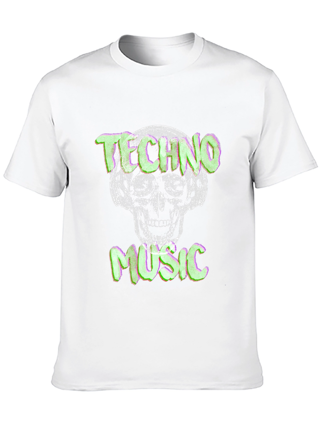 Techno Music Skull Graphic T-Shirt