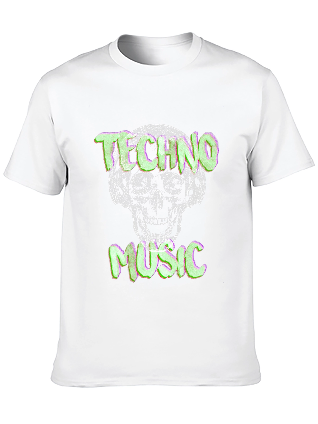 Techno Music Skull Graphic T-Shirt
