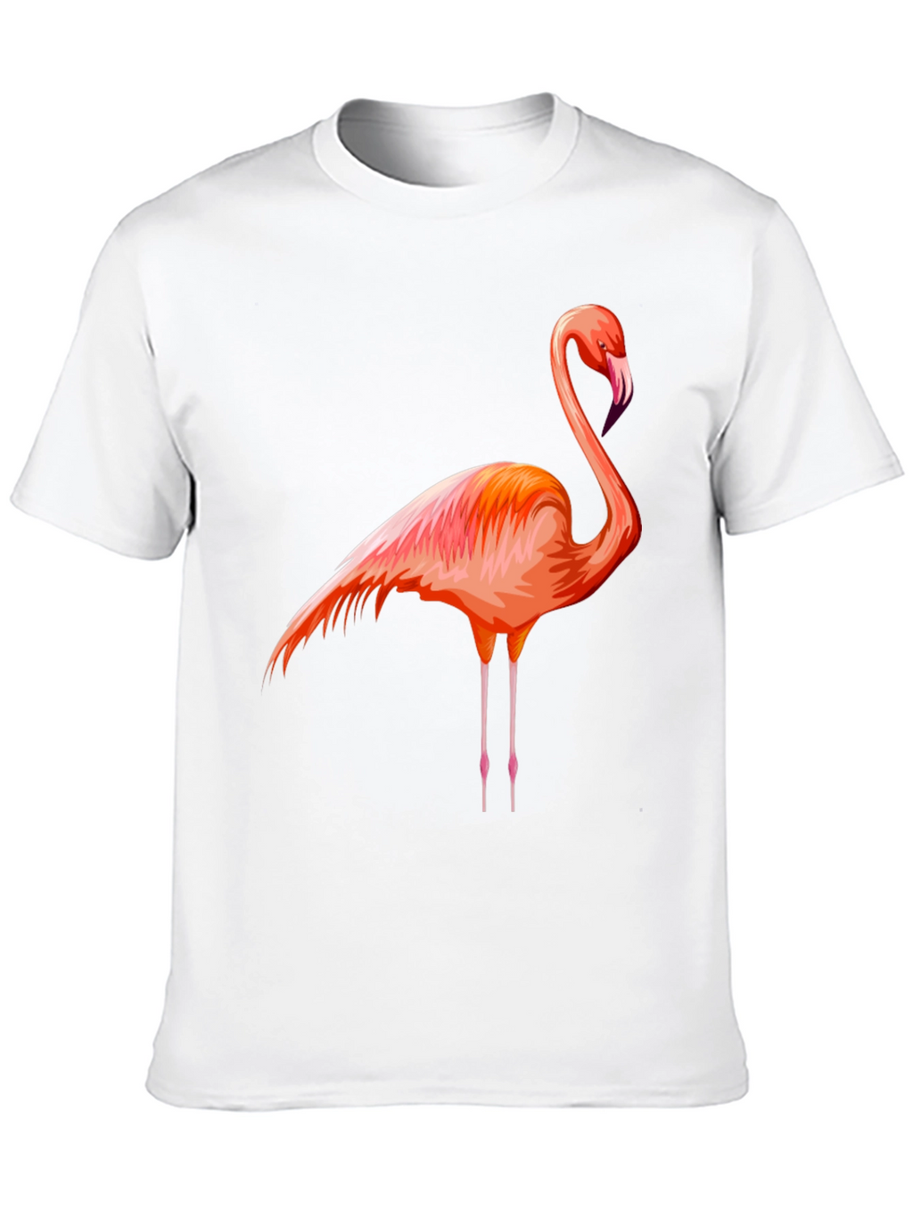 Flamingo Graphic Tee - Black Cotton Comfort