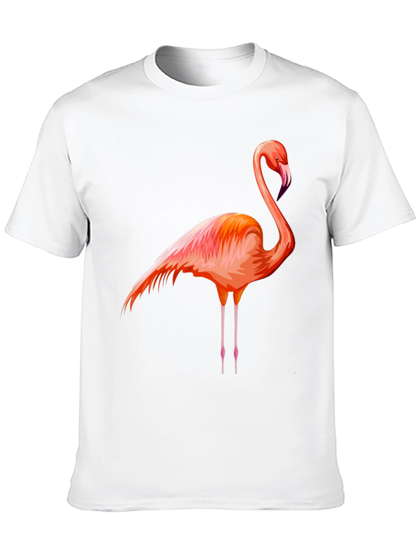 Flamingo Graphic Tee - Black Cotton Comfort