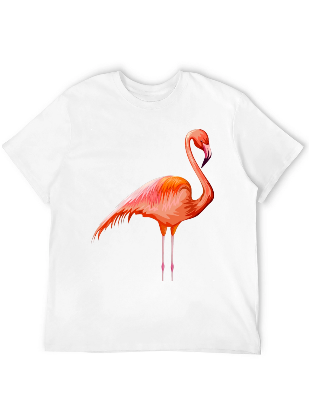 Flamingo Graphic Tee - Black Cotton Comfort