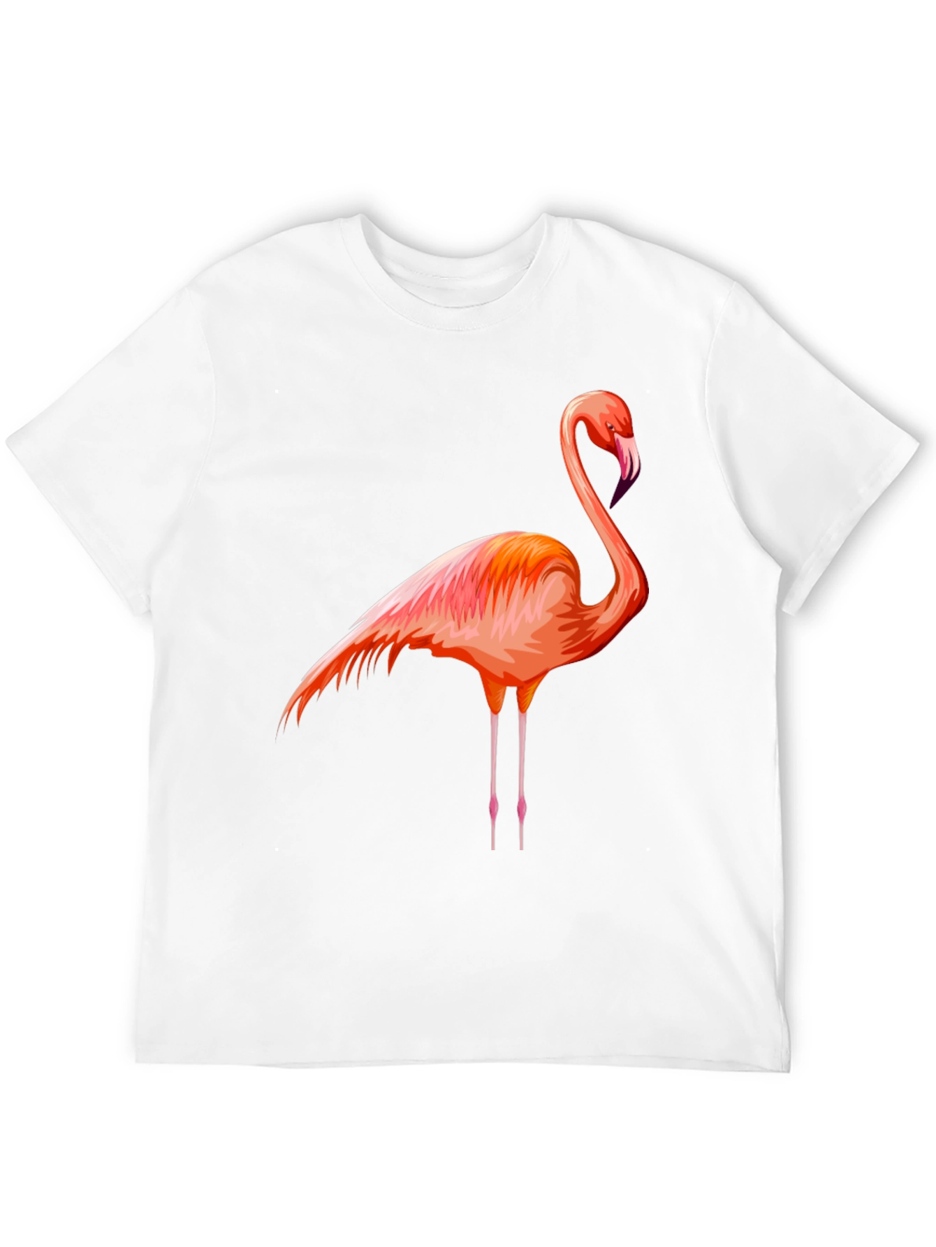 Flamingo Graphic Tee - Black Cotton Comfort