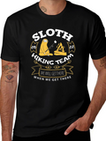 Sloth Hiking Team T-Shirt - Funny Graphic Tee