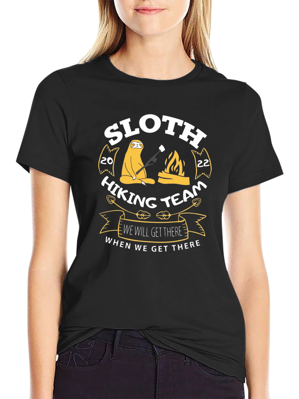 Sloth Hiking Team T-Shirt - Funny Graphic Tee