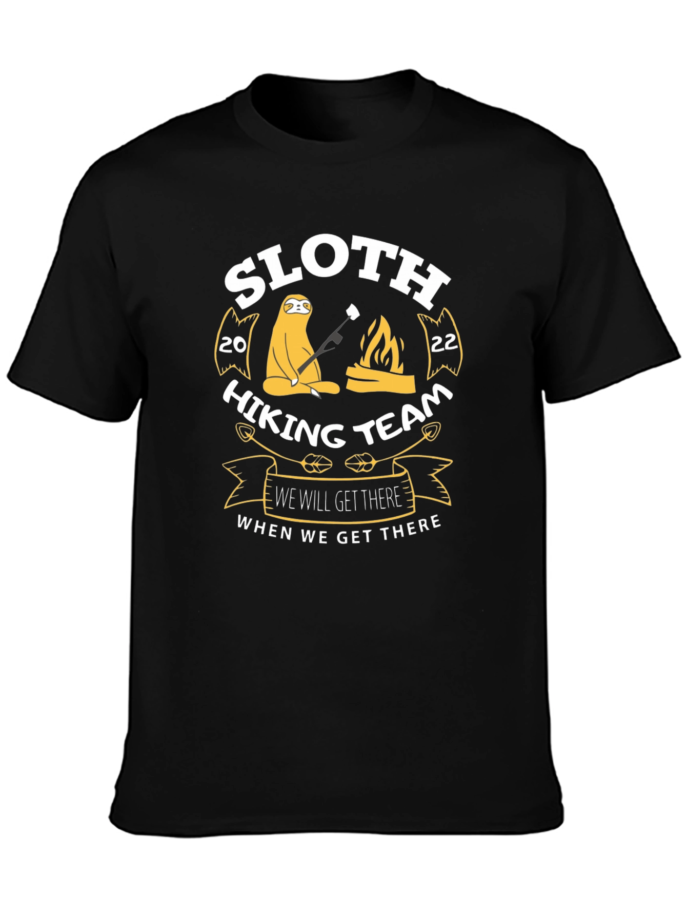 Sloth Hiking Team T-Shirt - Funny Graphic Tee