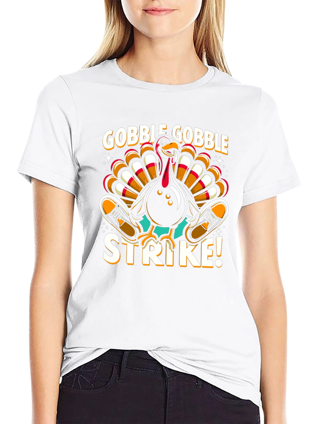 Gobble Gobble Strike Bowling Turkey T-Shirt