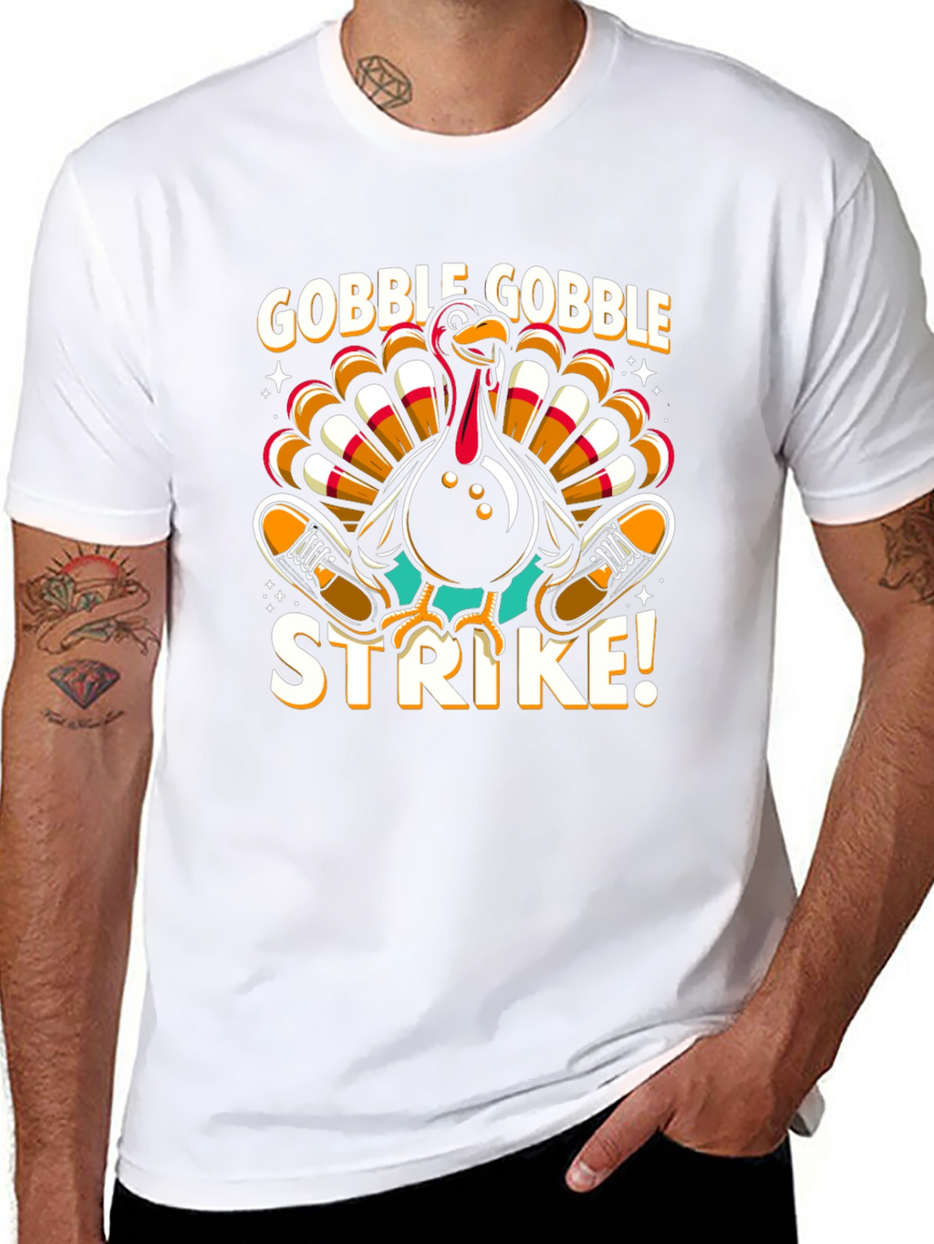 Gobble Gobble Strike Bowling Turkey T-Shirt