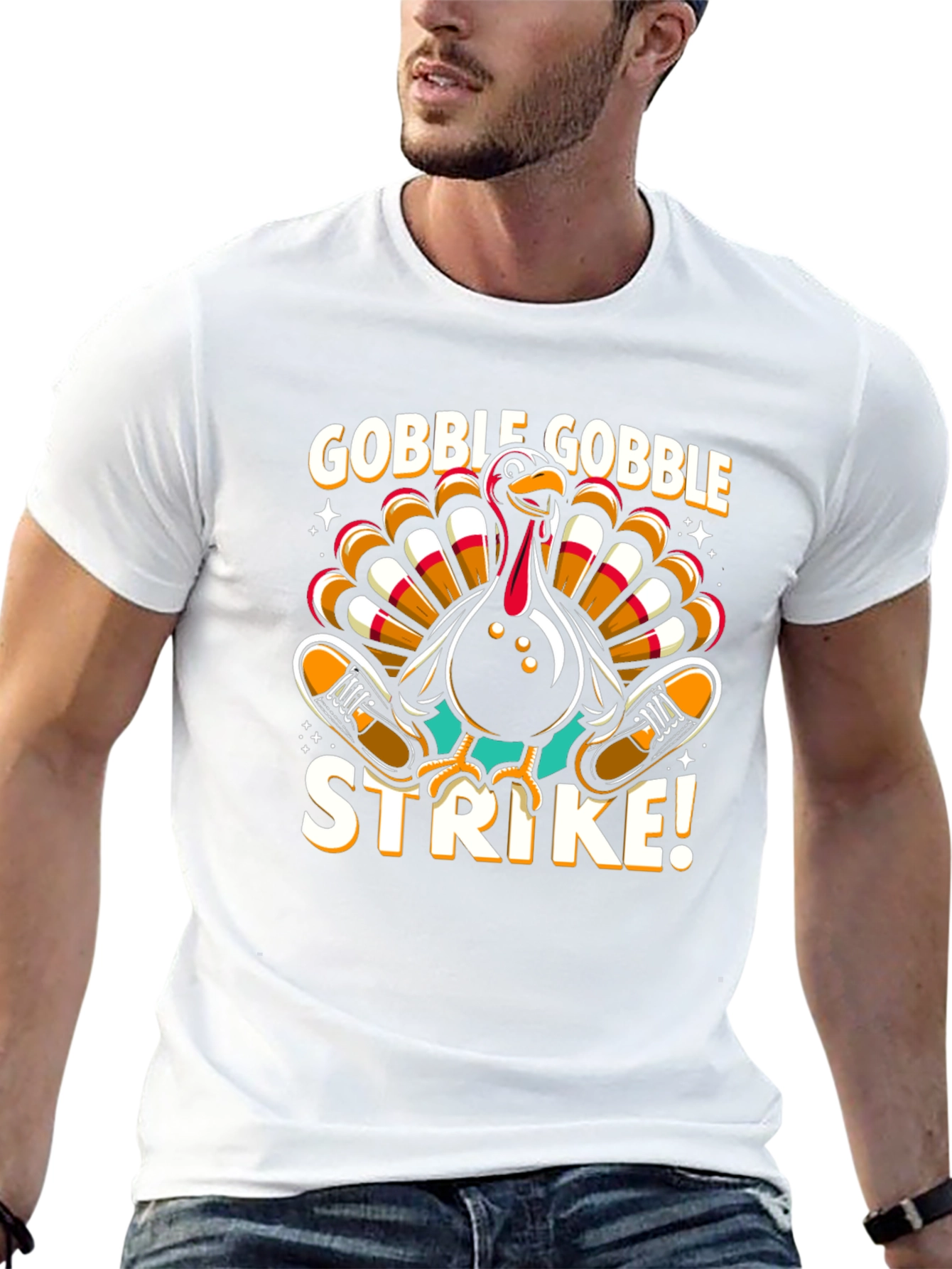 Gobble Gobble Strike Bowling Turkey T-Shirt