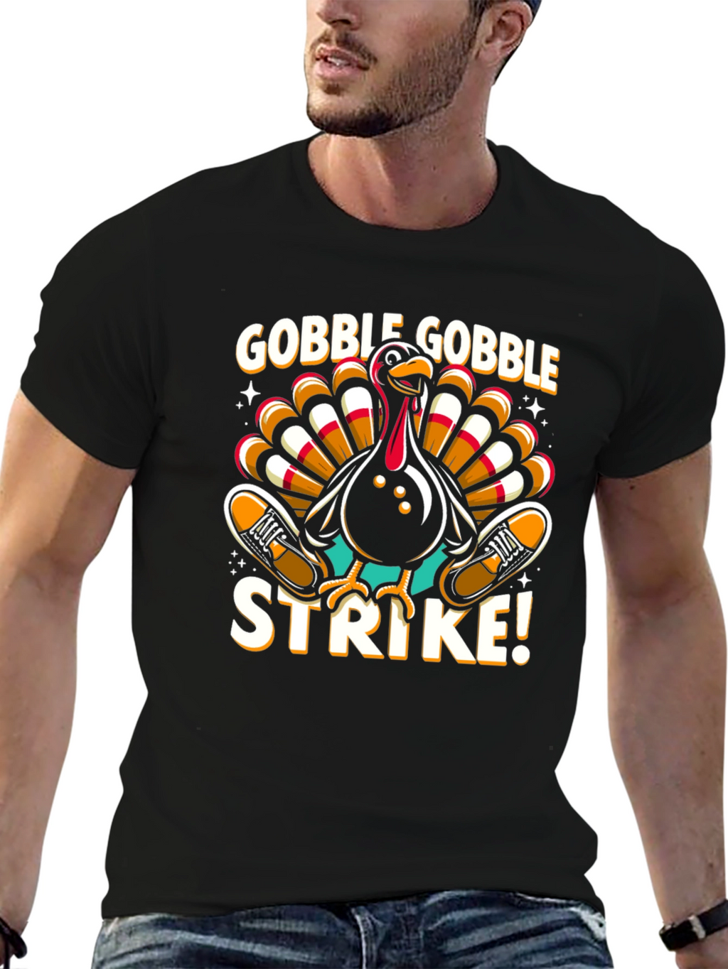 Gobble Gobble Strike Bowling Turkey T-Shirt