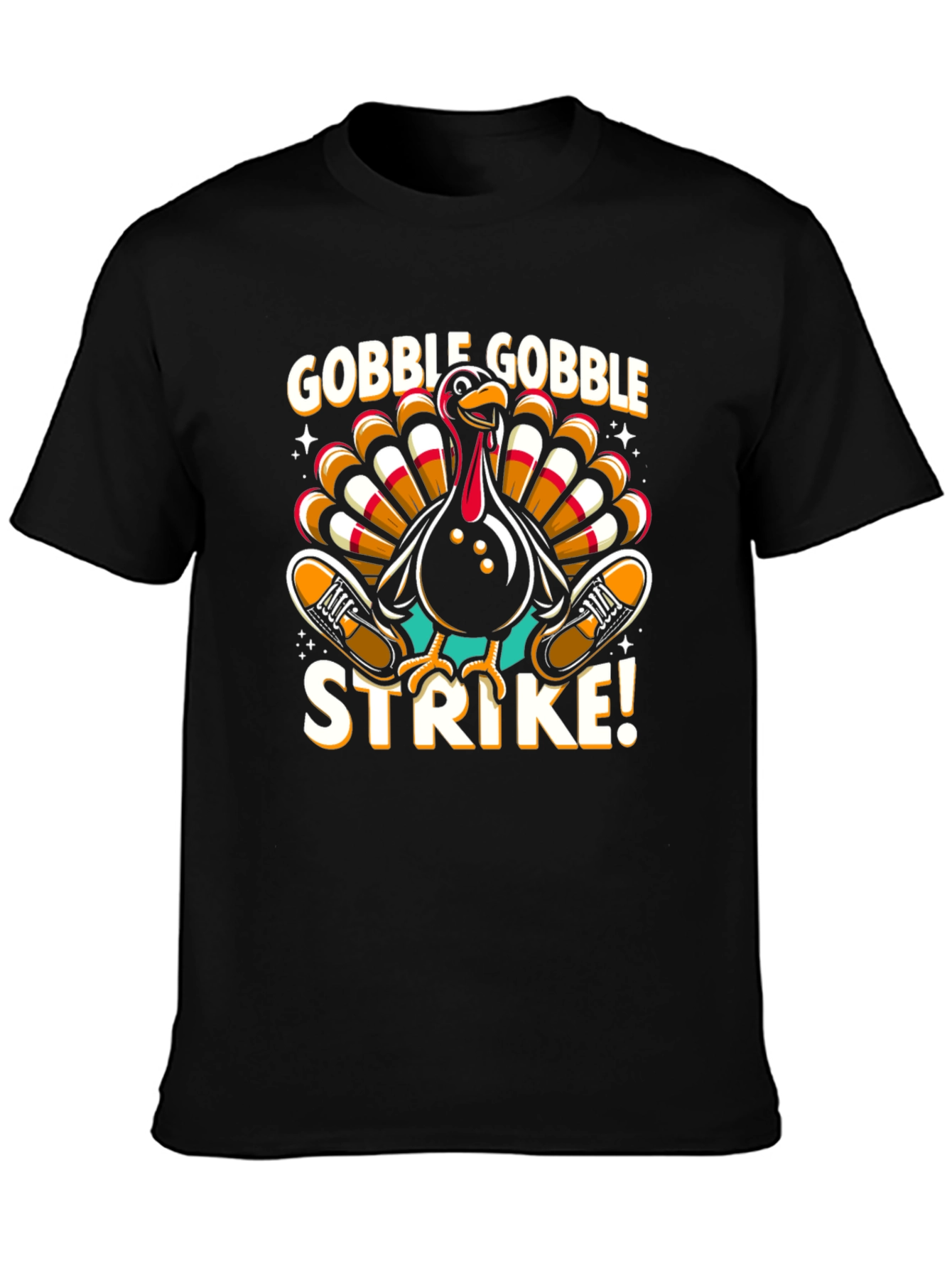Gobble Gobble Strike Bowling Turkey T-Shirt