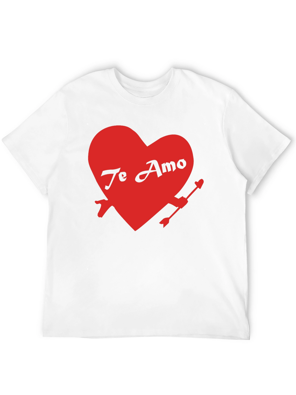 Te Amo Heart Valentines Day Black T-Shirt