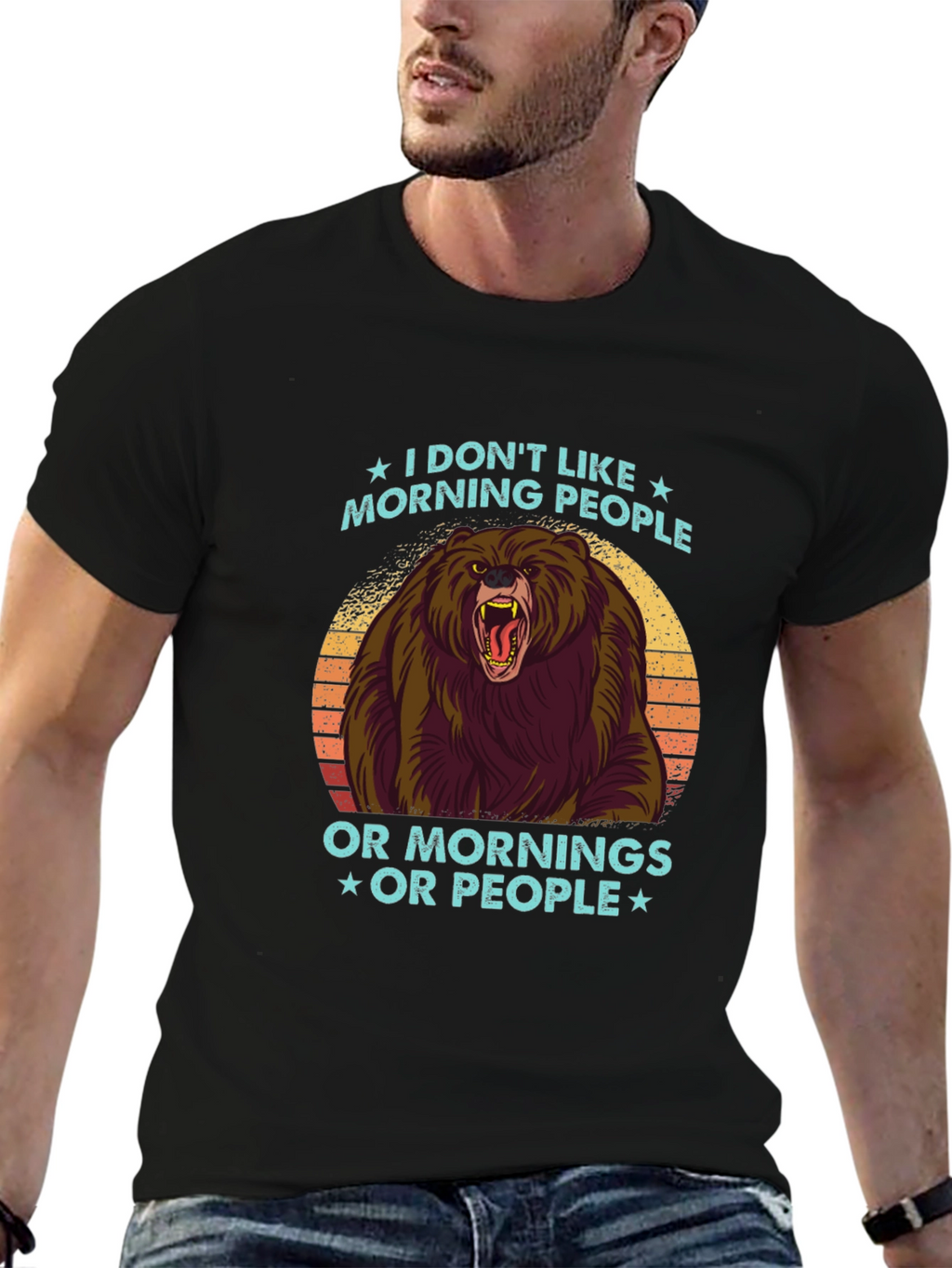 I Dont Like Morning People Graphic Tee
