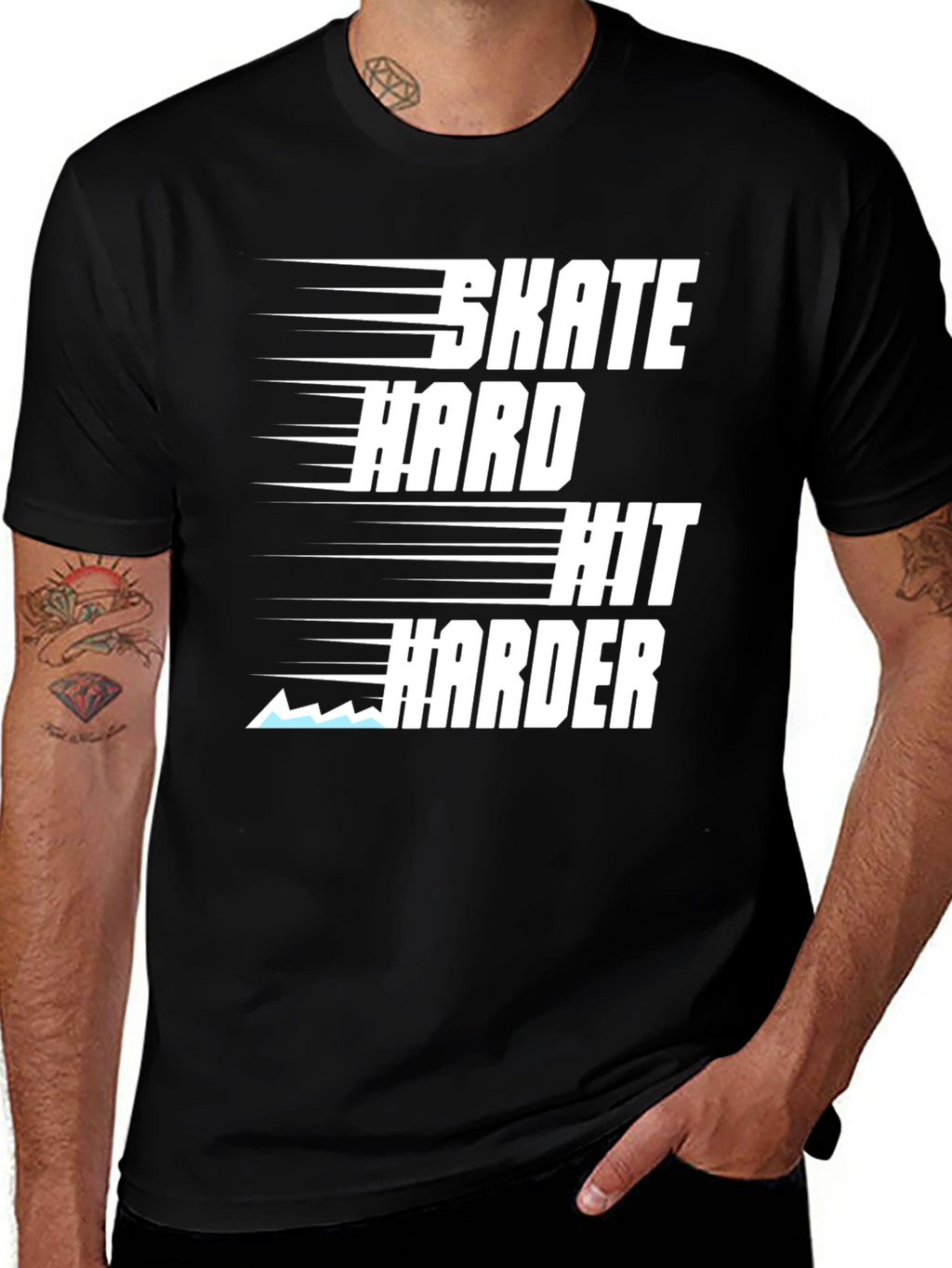 Skate Hard Hit Harder Graphic Tee