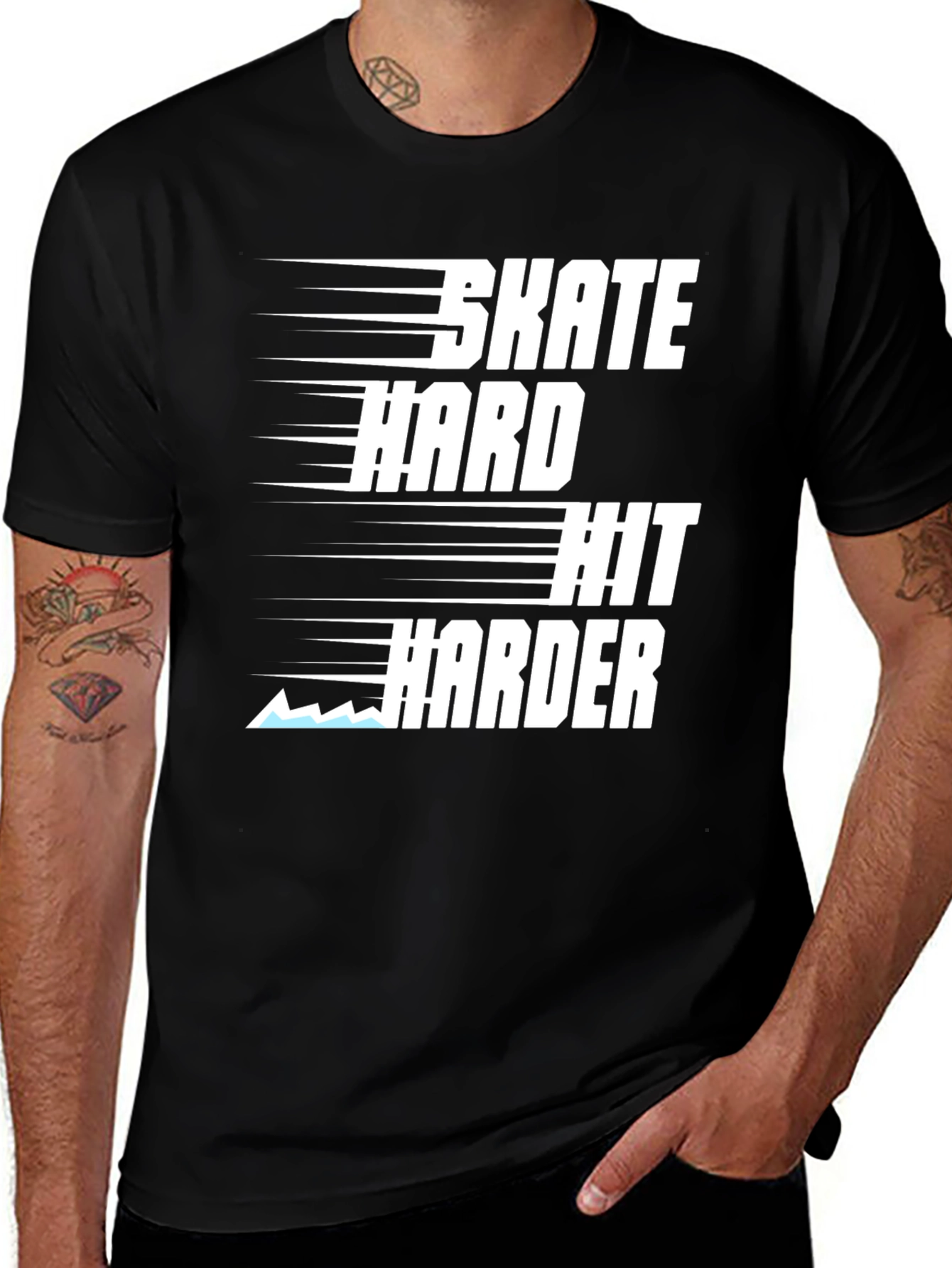Skate Hard Hit Harder Graphic Tee