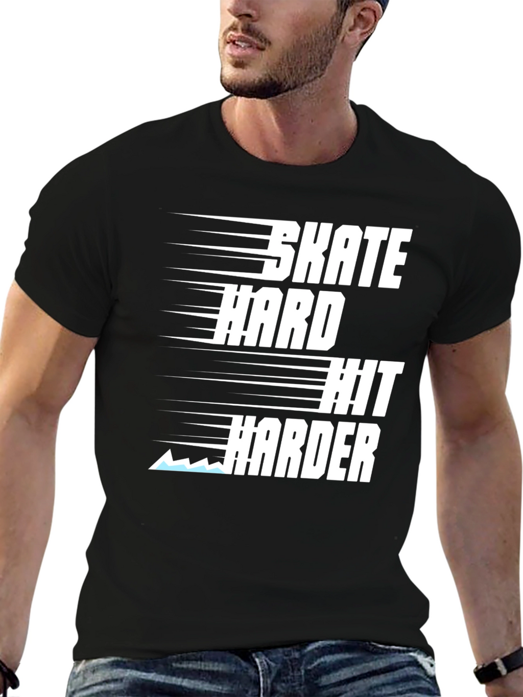Skate Hard Hit Harder Graphic Tee