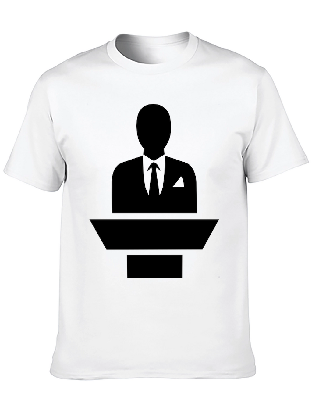 Black Silhouette Suit T-Shirt