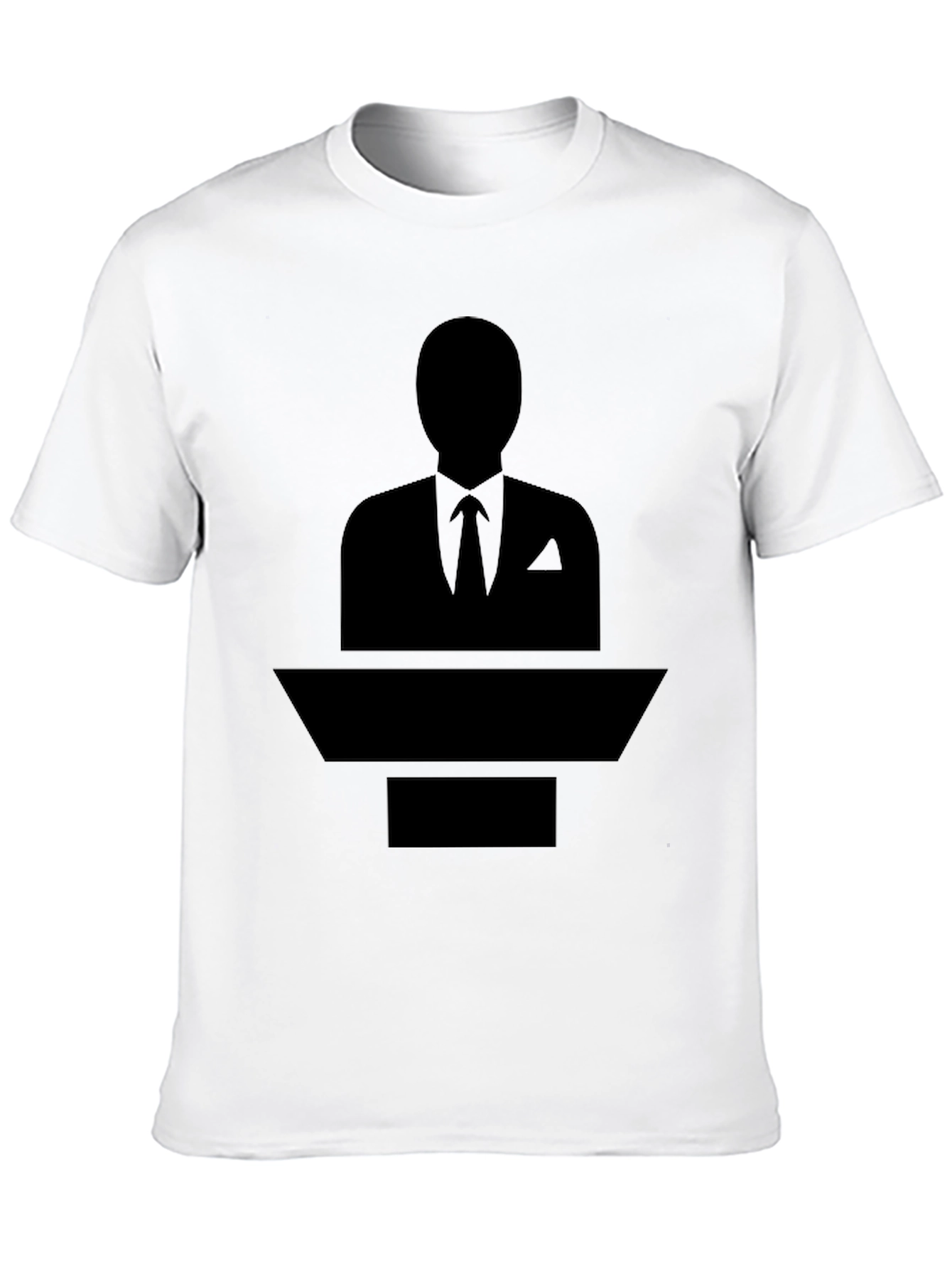 Black Silhouette Suit T-Shirt