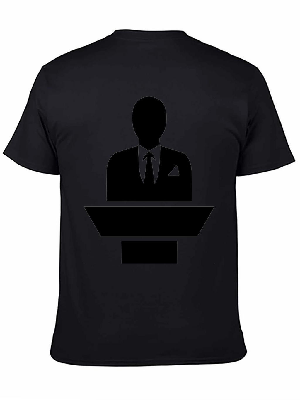 Black Silhouette Suit T-Shirt