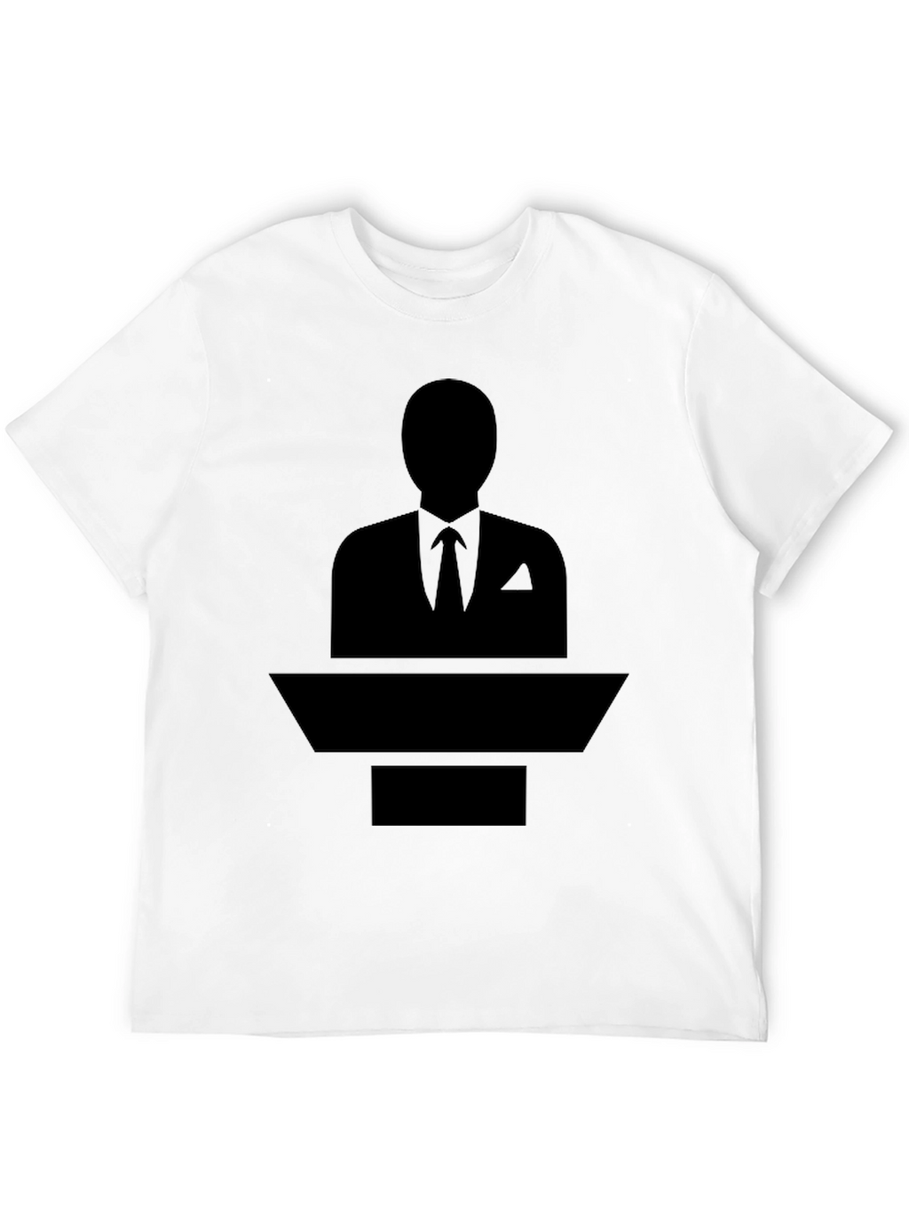Black Silhouette Suit T-Shirt
