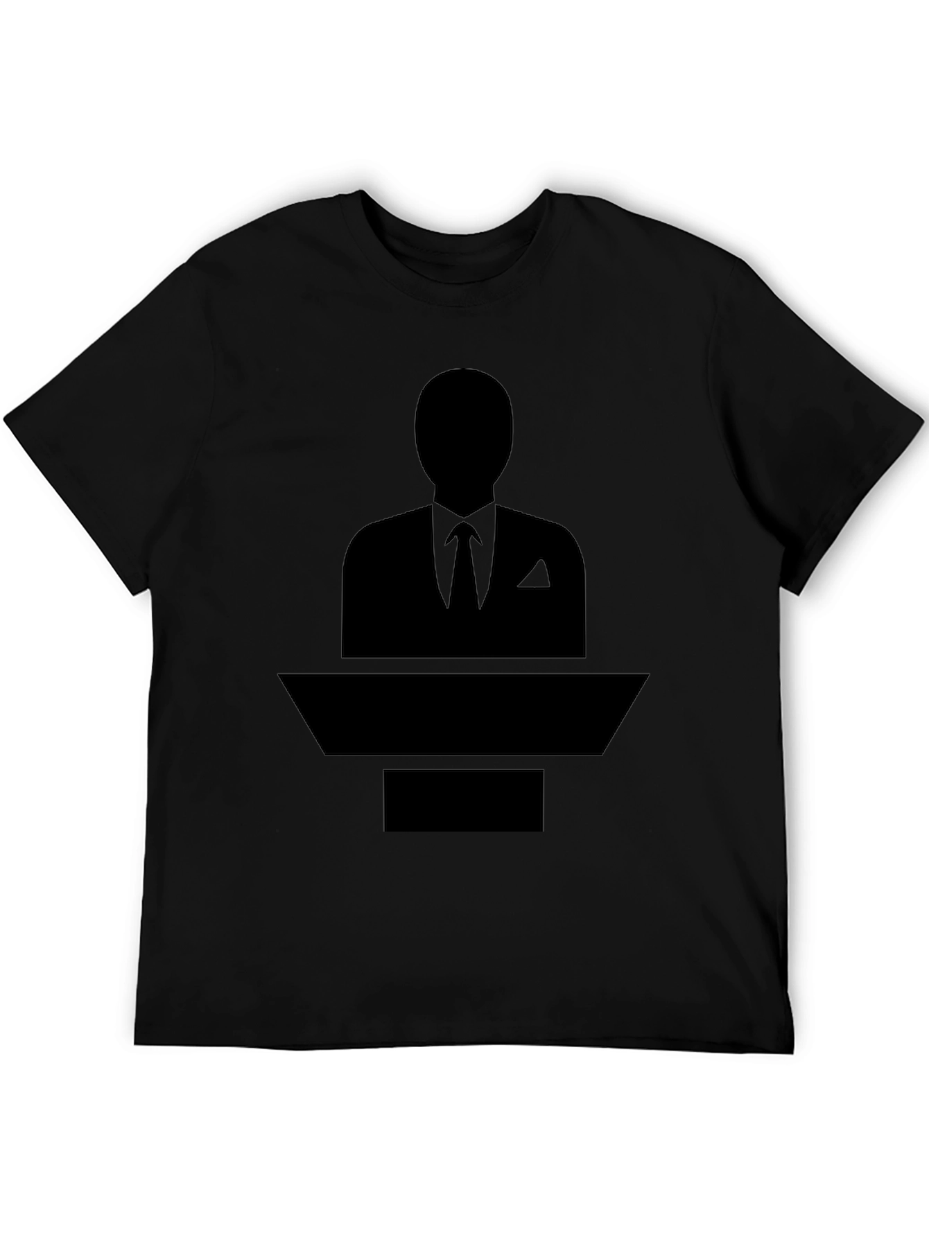 Black Silhouette Suit T-Shirt
