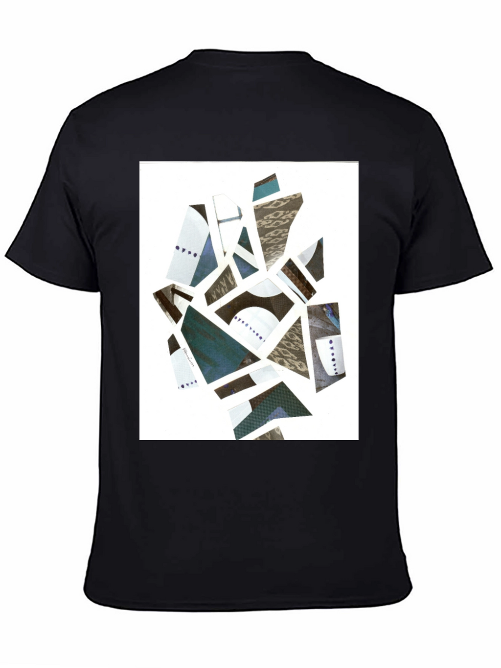 Abstract Geometric Collage Tee - Modern Art Shirt