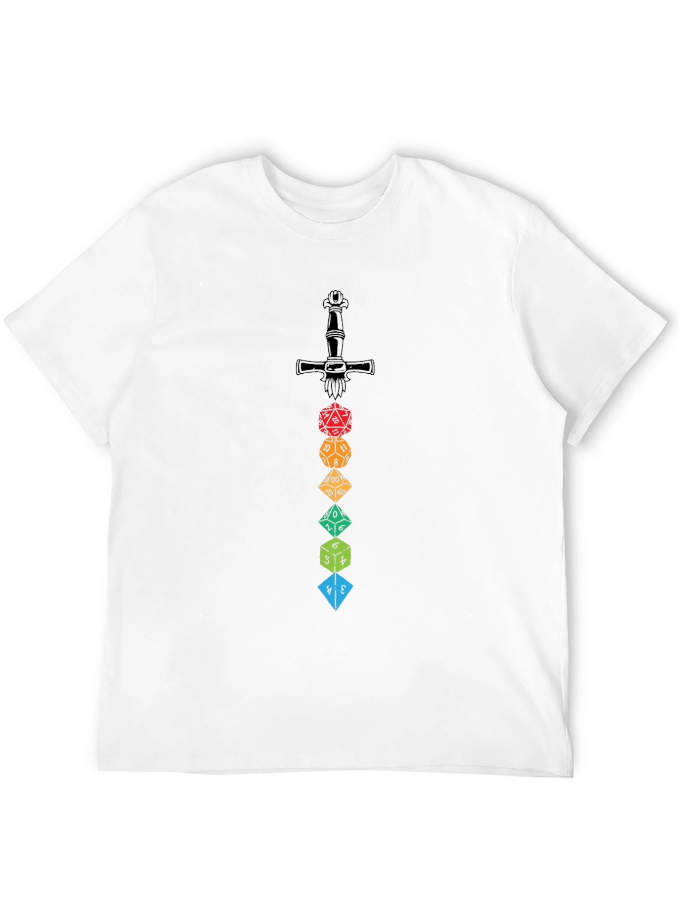 Dice Sword T-Shirt: RPG Gamer Tee