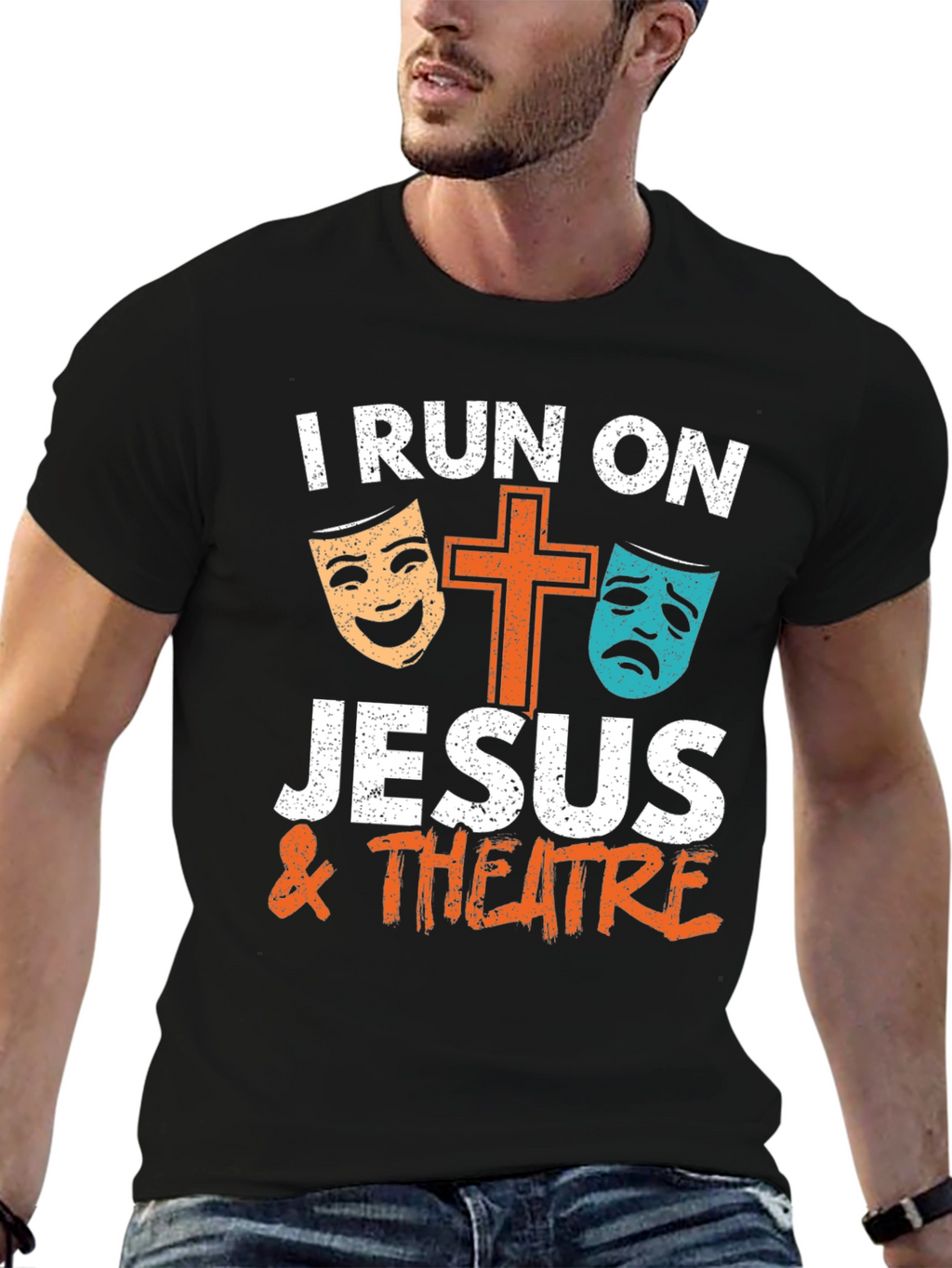 I Run On Jesus & Theatre T-Shirt