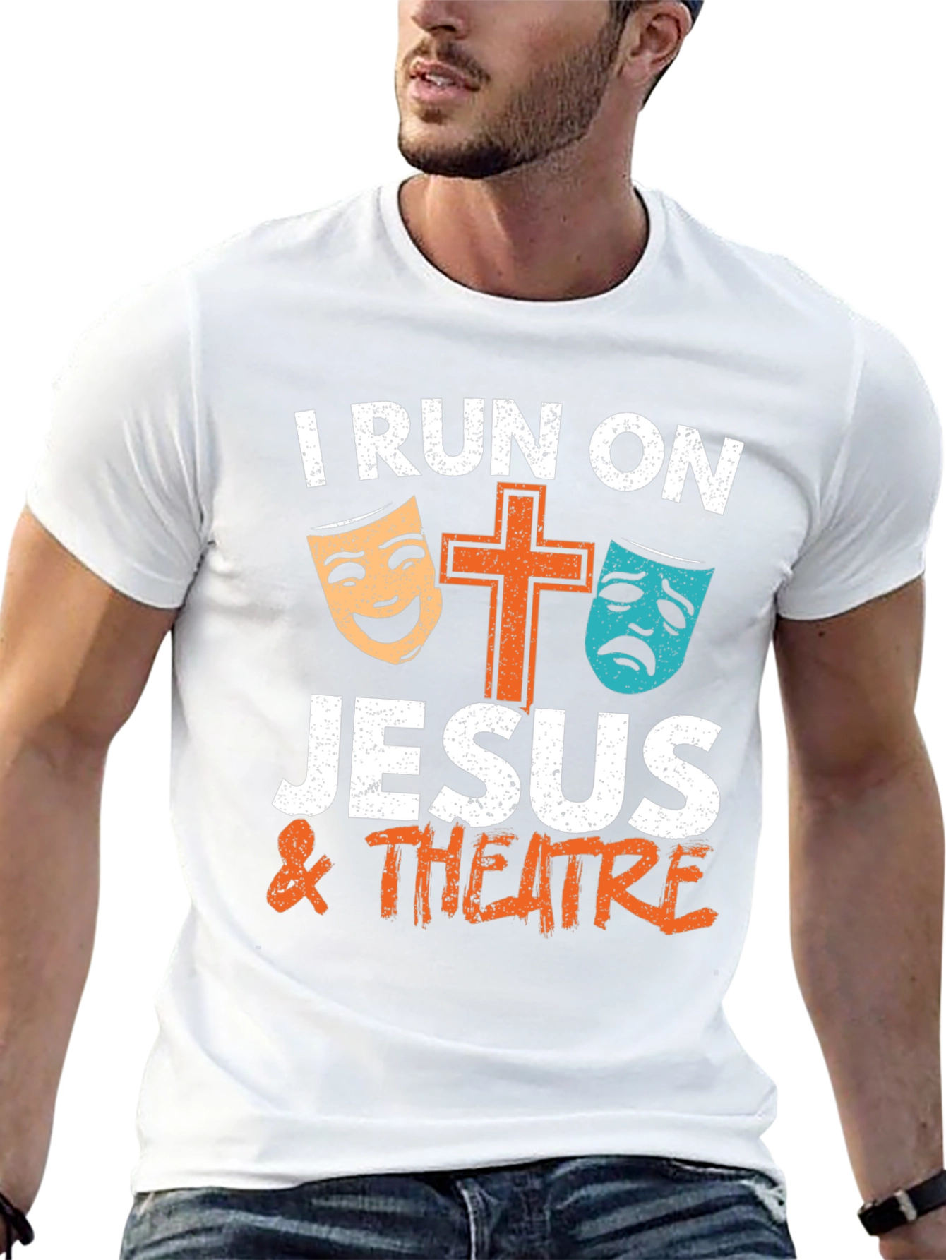 I Run On Jesus & Theatre T-Shirt