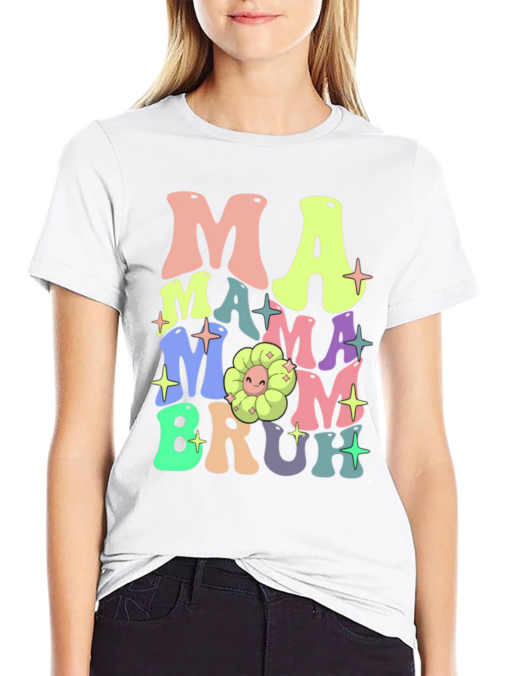 Mama Mom Bruh Graphic T-Shirt