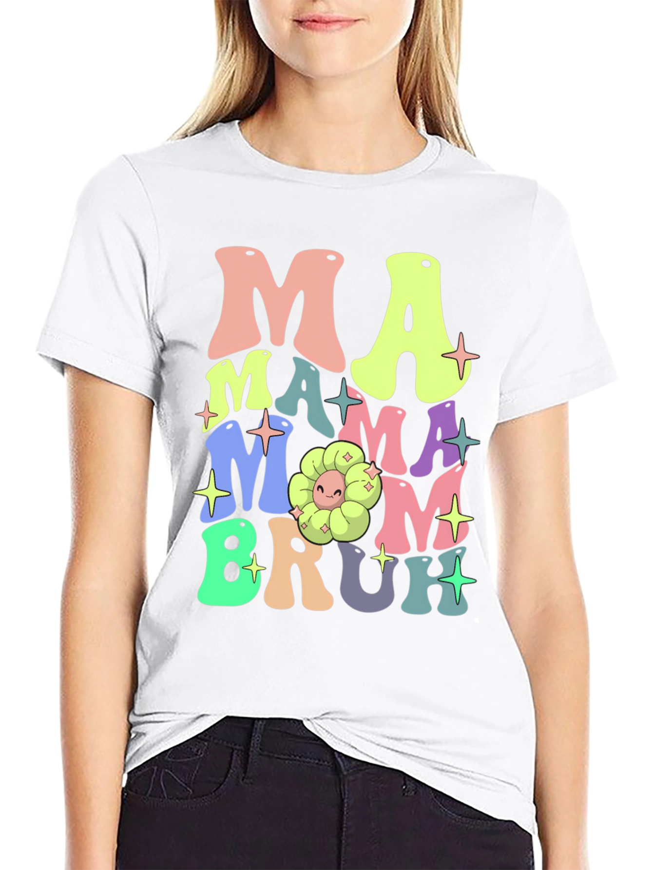 Mama Mom Bruh Graphic T-Shirt