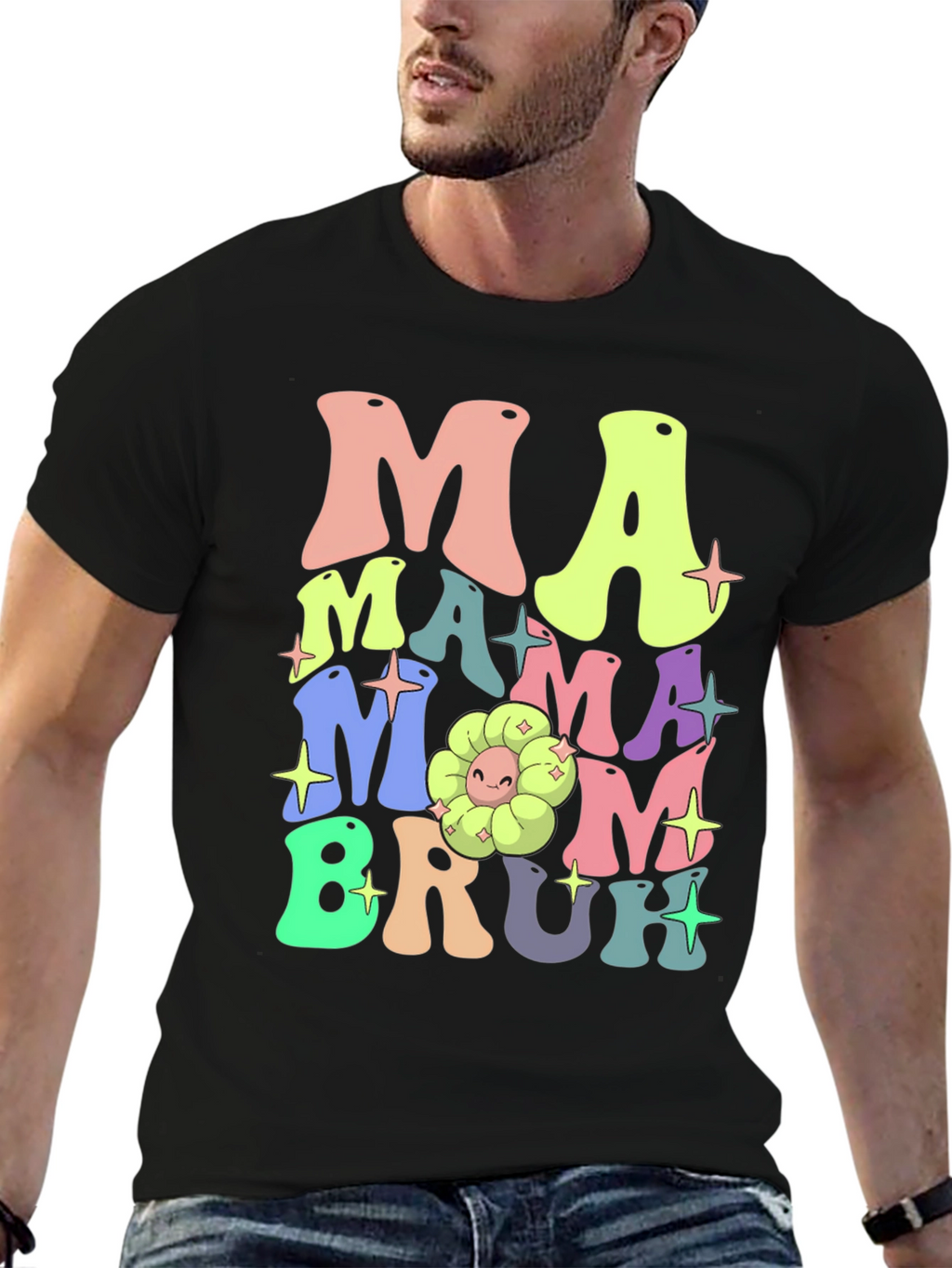 Mama Mom Bruh Graphic T-Shirt