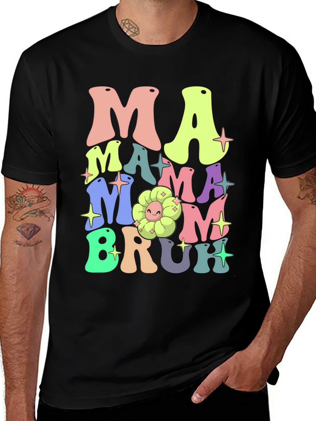 Mama Mom Bruh Graphic T-Shirt