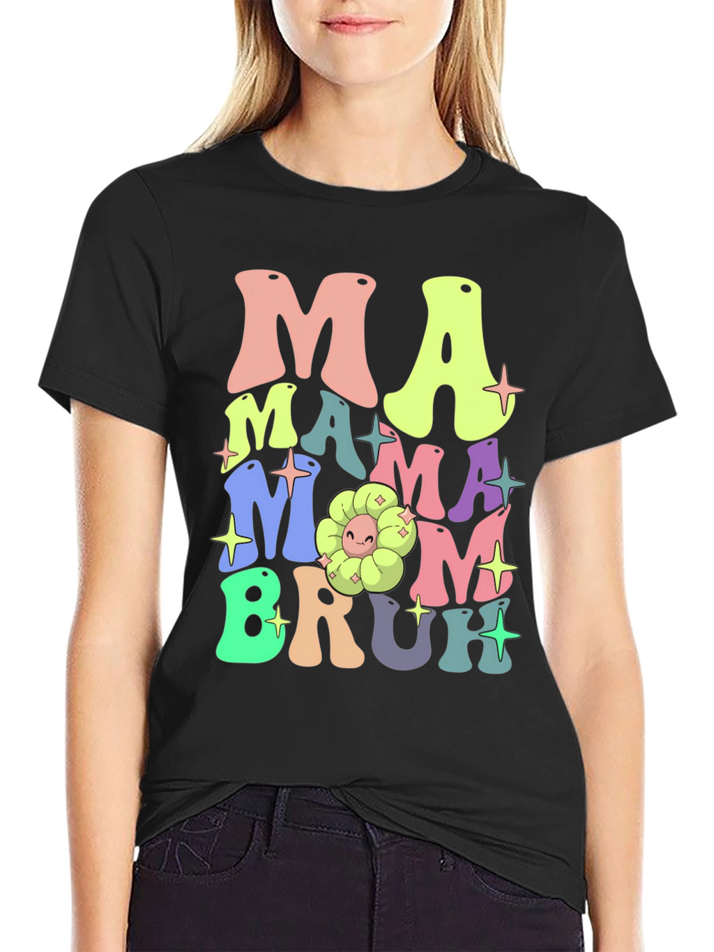 Mama Mom Bruh Graphic T-Shirt