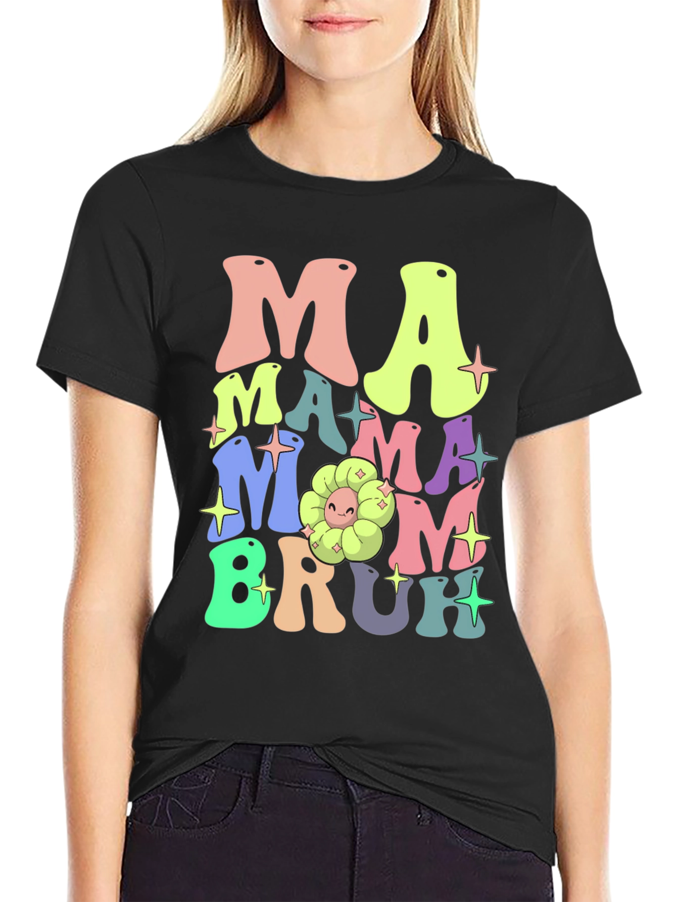 Mama Mom Bruh Graphic T-Shirt