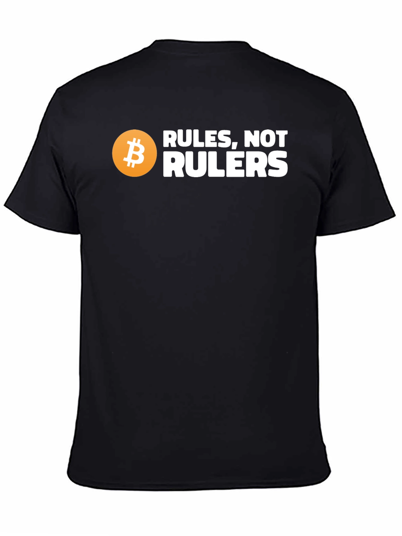 Bitcoin Rules Not Rulers Graphic T-Shirt